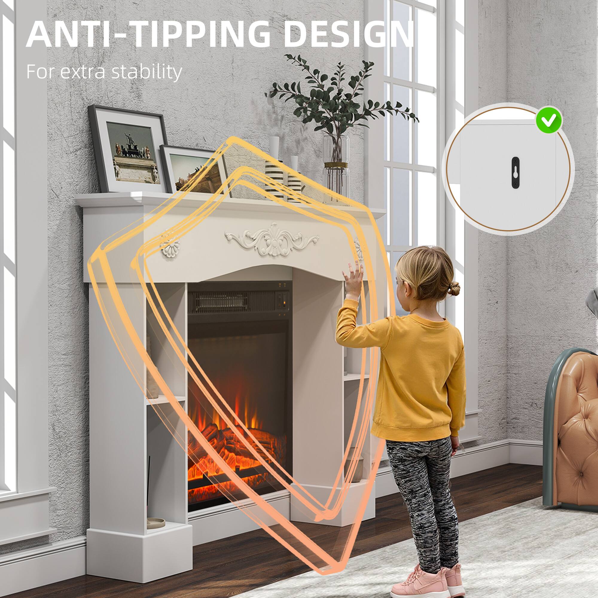 ANTI-TIPPING DESIGN  
For extra stability