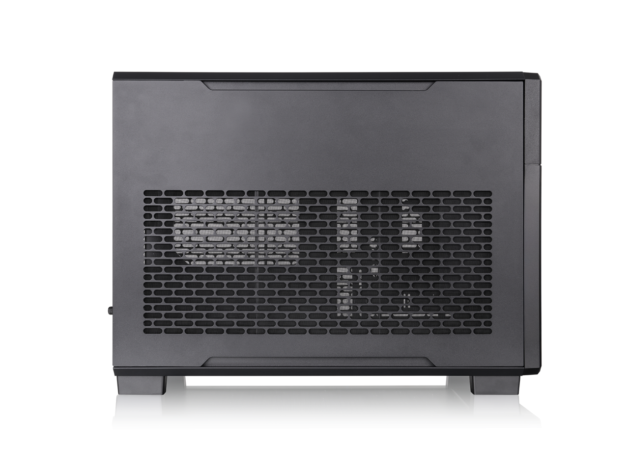 Alt View 2. Thermaltake - Thermaltake TR200; 6.0" LCD; Micro Chassis; mATX/mITX; 360mm Rad; 365mm GPU; Black - Black.