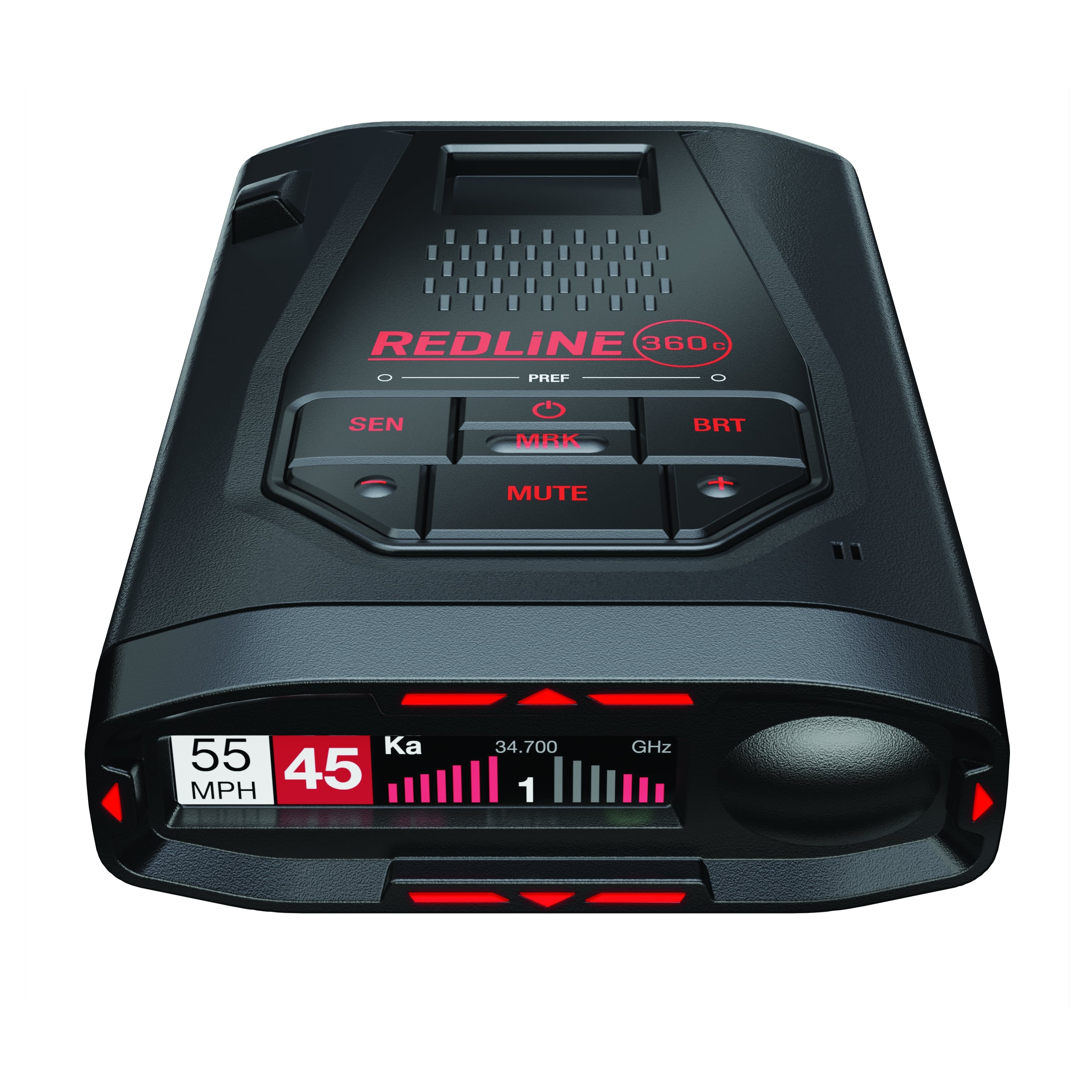 REDLINE 360 PREF SEN MRK BRT MUTE  
55 MPH 45 Ka 34.700 1 GHz