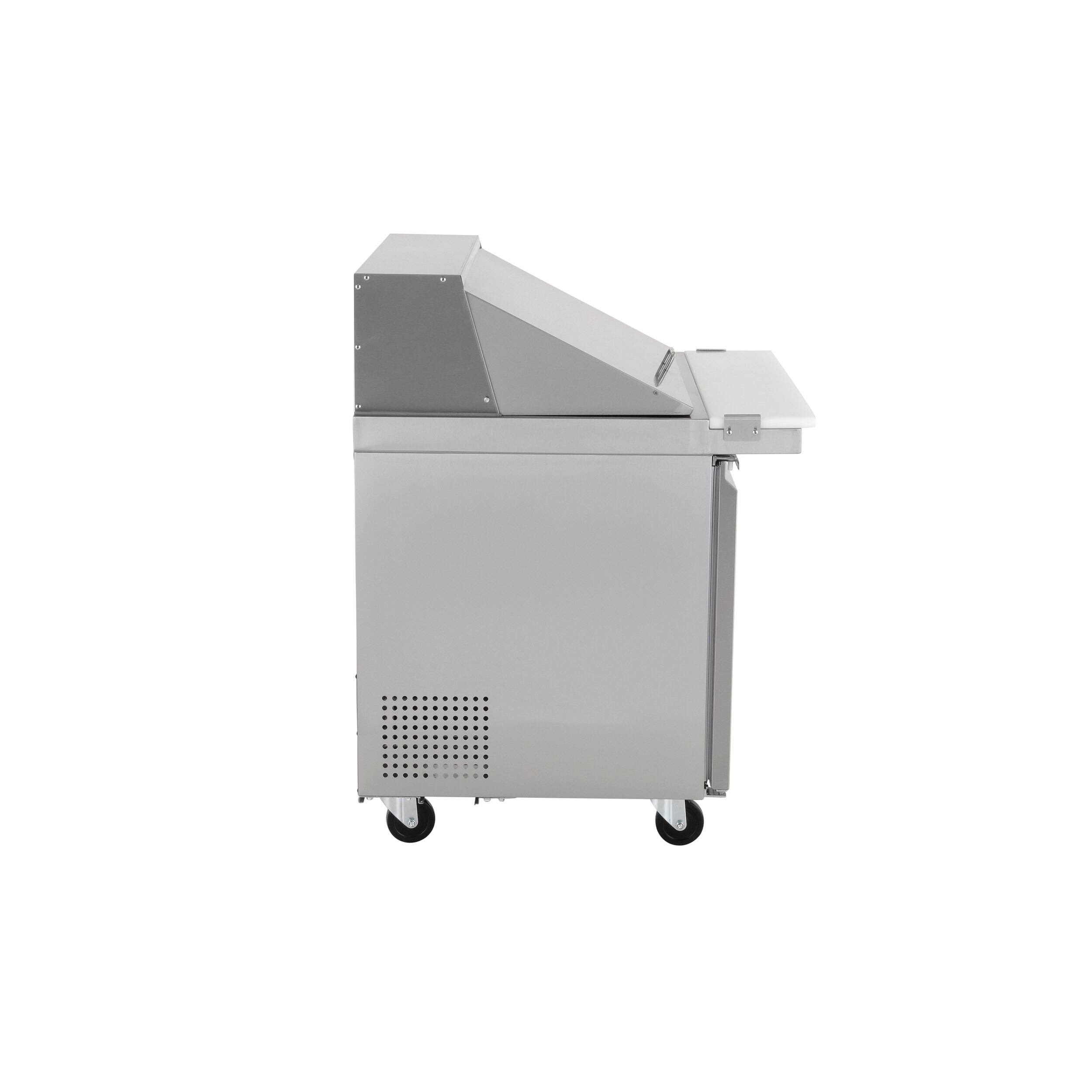 Alt View 8. Magic Chef - Commercial 7.6 cu. ft. Mega Top Prep Table Refrigerator in Stainless Steel - Stainless Steel.
