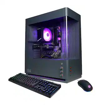 Front. CyberPowerPC - Gaming Desktop - Intel Core Ultra 5 225F - NVIDIA GeForce RTX 5060 8GB - 16GB DDR5 - 1TB PCIe 4.0 SSD Storage - Gray.