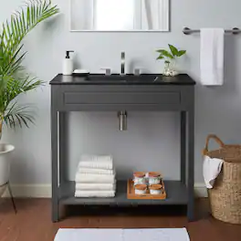 Altura Bathroom Vanity Basin Included by Modway - Gray Black