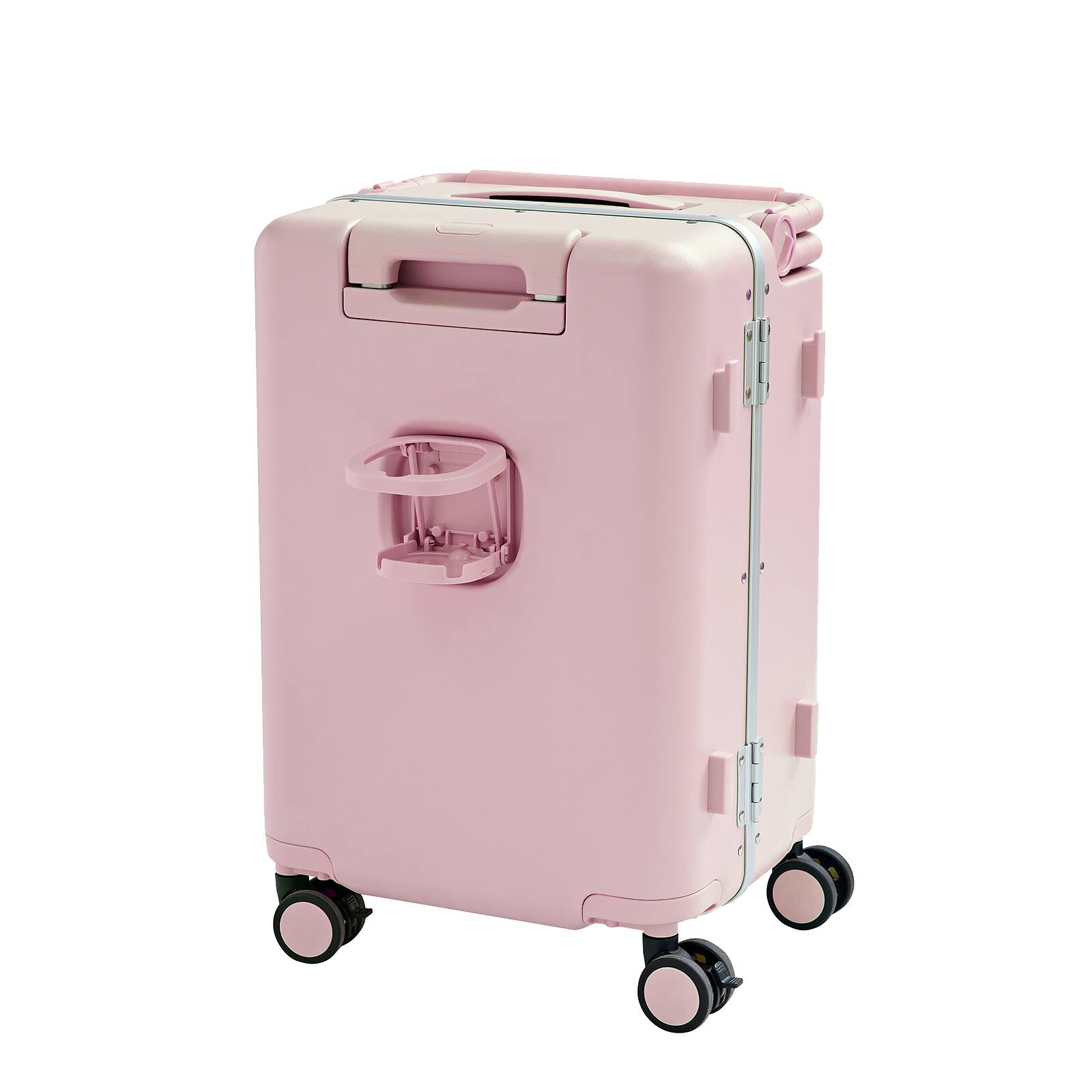 Alt View 1. Circus Cirle - 20-inch lightweight carry-on suitcase - Pink.