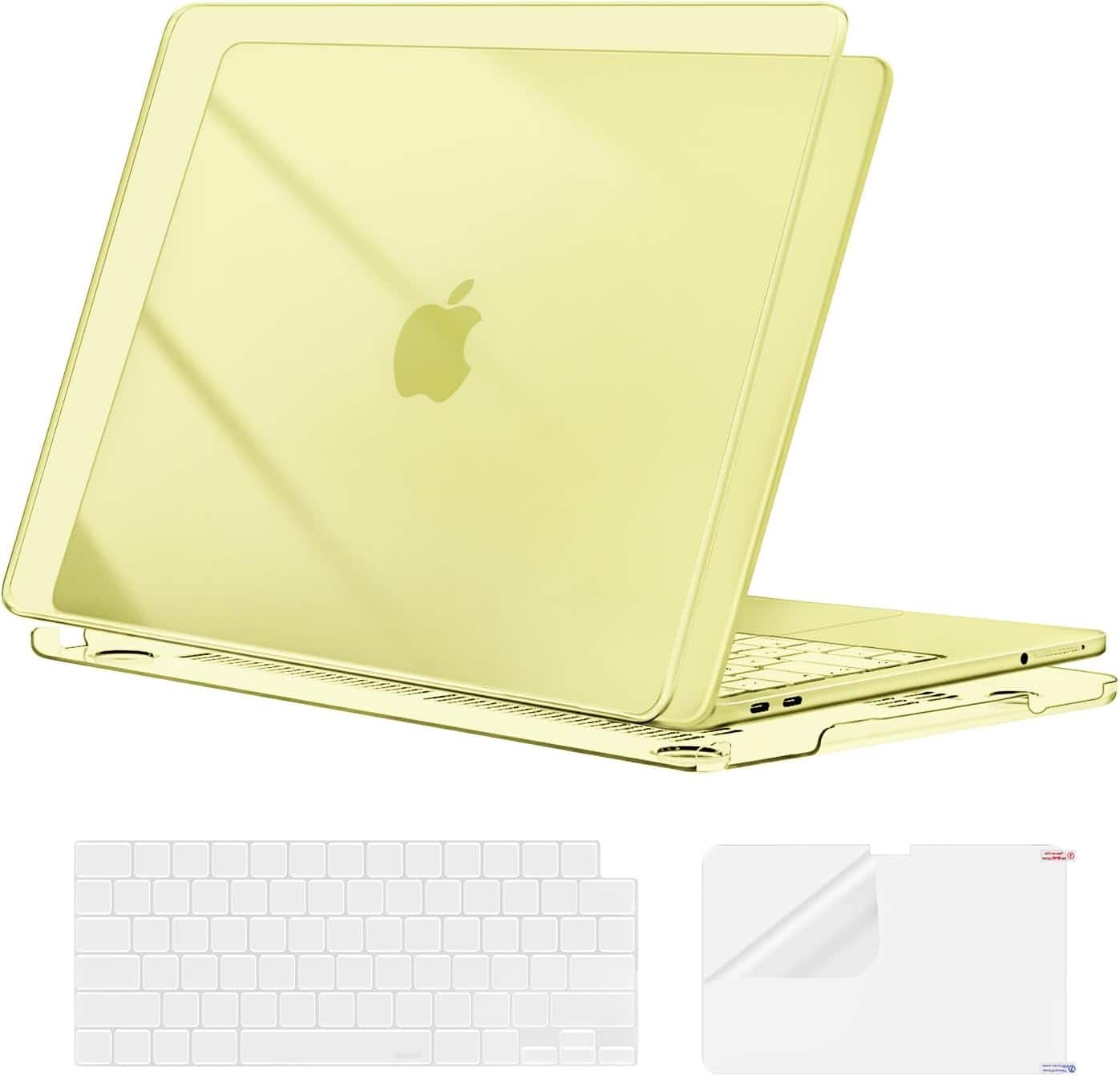 mosiso - For MacBook Neo Case 13 inch 2026 Release A3404 with A18 Pro Chip, Protective Hard Shell&Keyboard Cover&Screen Protector - Crystal Citrus
