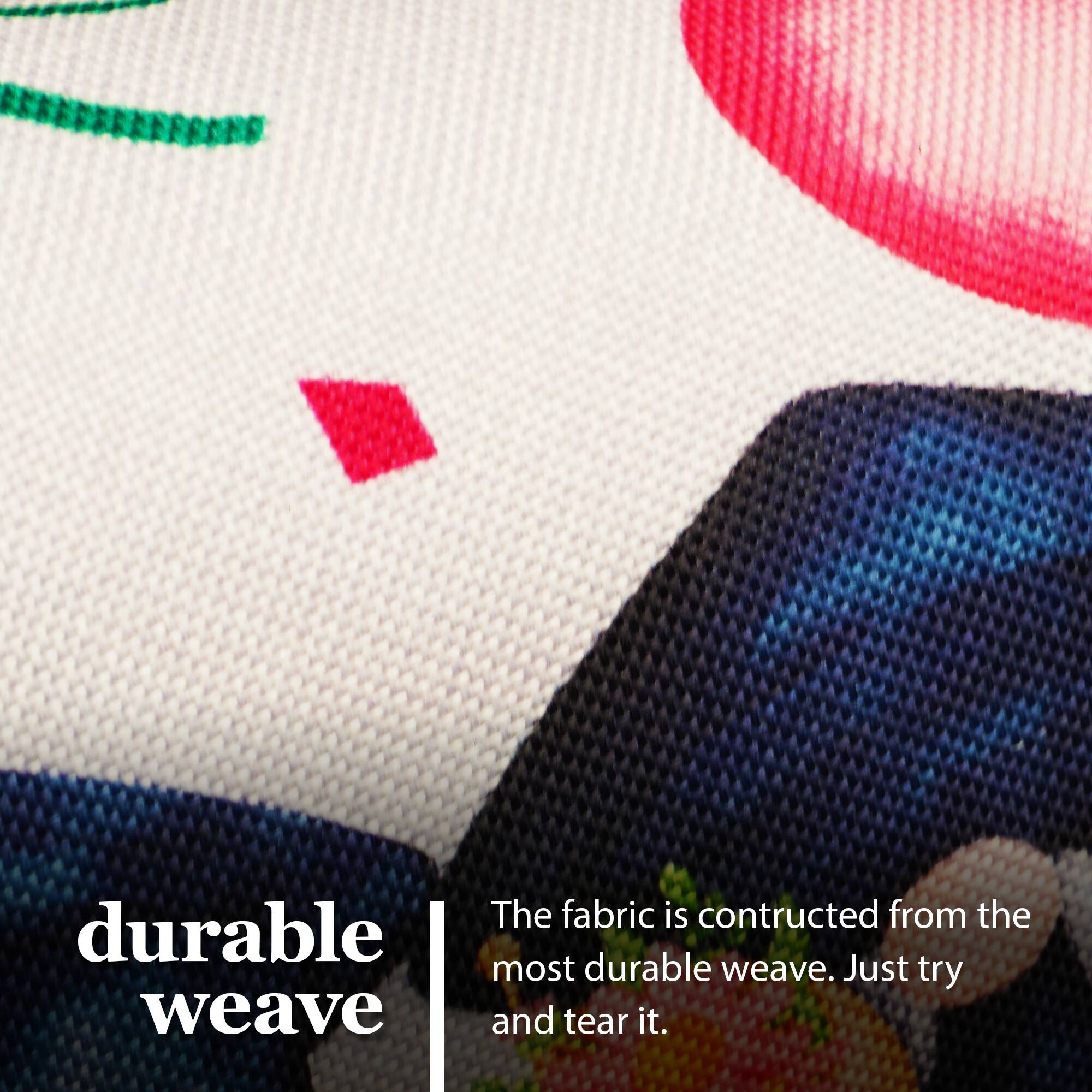 The fabric is constructed from the most durable weave. Just try and tear it.