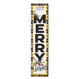 Jardine - Surry Community College 12'' x 48'' Outdoor Merry Christmas Leaner - White