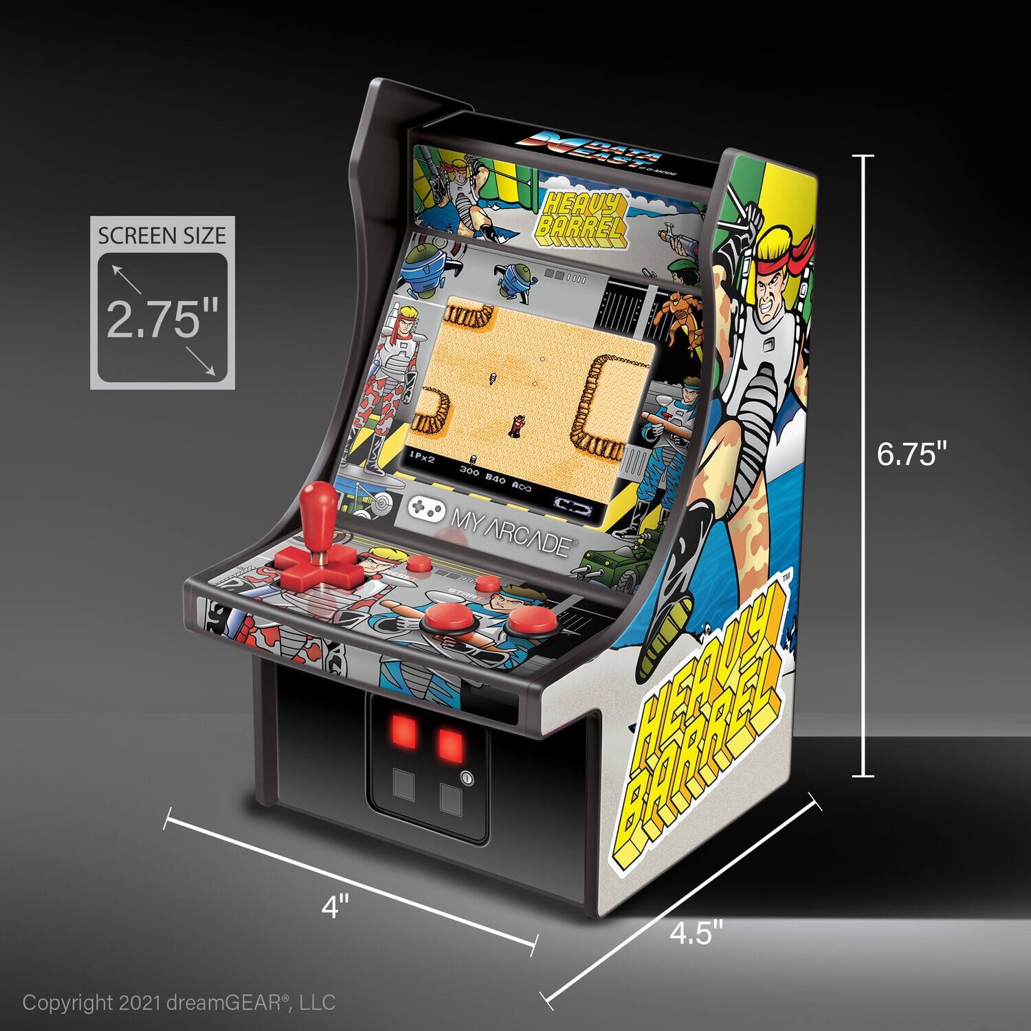 MX S Fade HEAVY SCREEN SIZE BARREL JHIES -000 300 AJON 2.75" AEd 1PK2 6.75" a00 Bdo M MY ARCADE - BORRE 4" 4.5" Copyright 2021 dreamGEAR, LLC