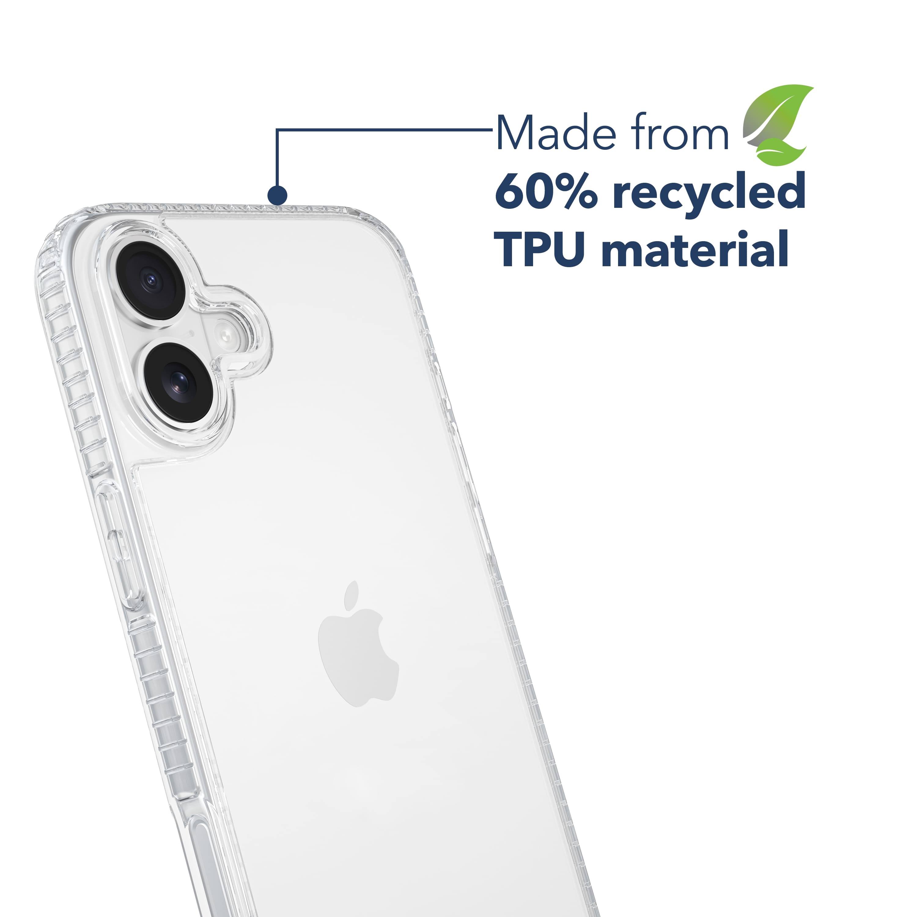Made from 60% recycled TPU material.