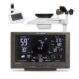 AcuRite - Optimus WiFi Weather Station with Digital Display, Solar Powered Sensor & Mobile App for Remote Monitoring - Black