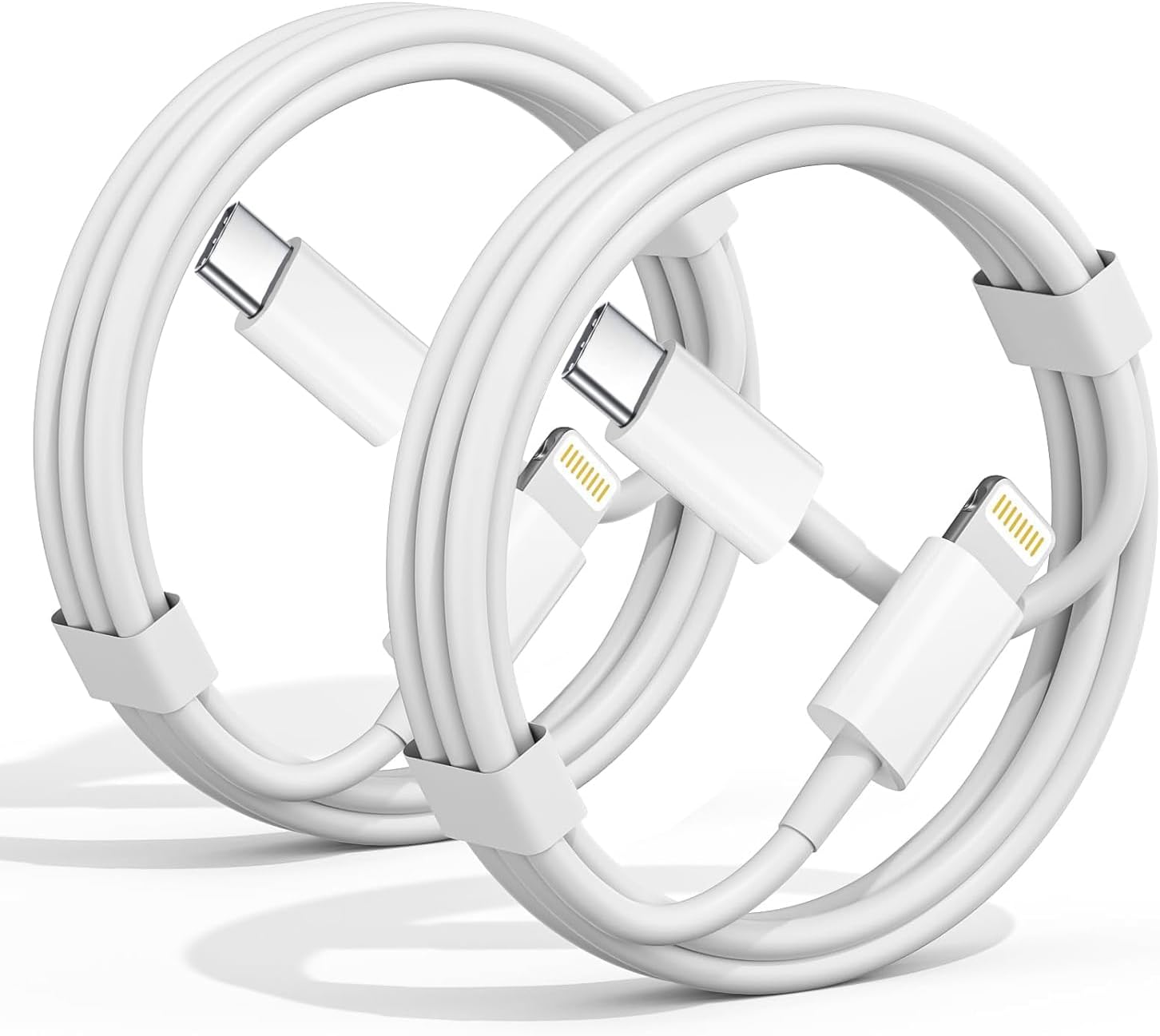 Front. Core Tech - USB-C to Lightning MFi Fast Charging Cable 2-Pack for iPhone and iPad - White.