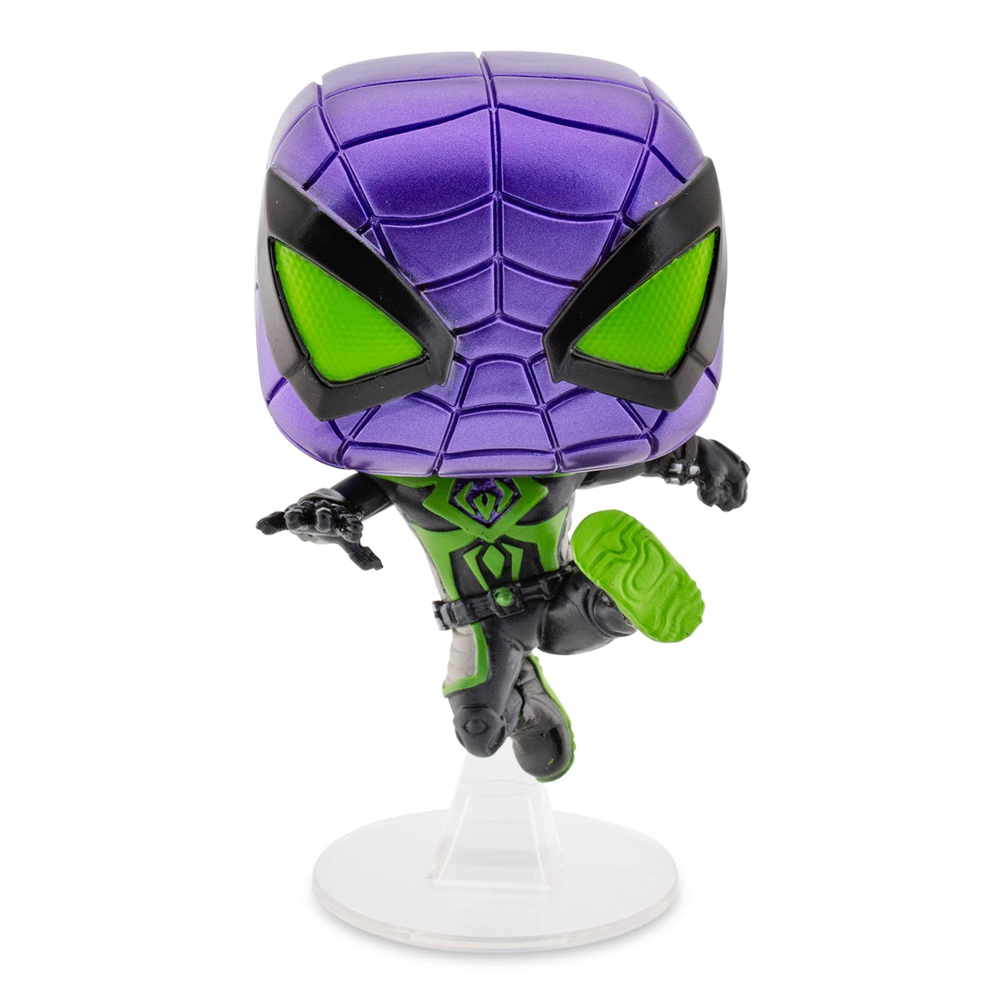 Front. Marvel - Marvel Spider-Man Funko POP Vinyl Figure | Miles Morales Purple Reign Suit - Purple.