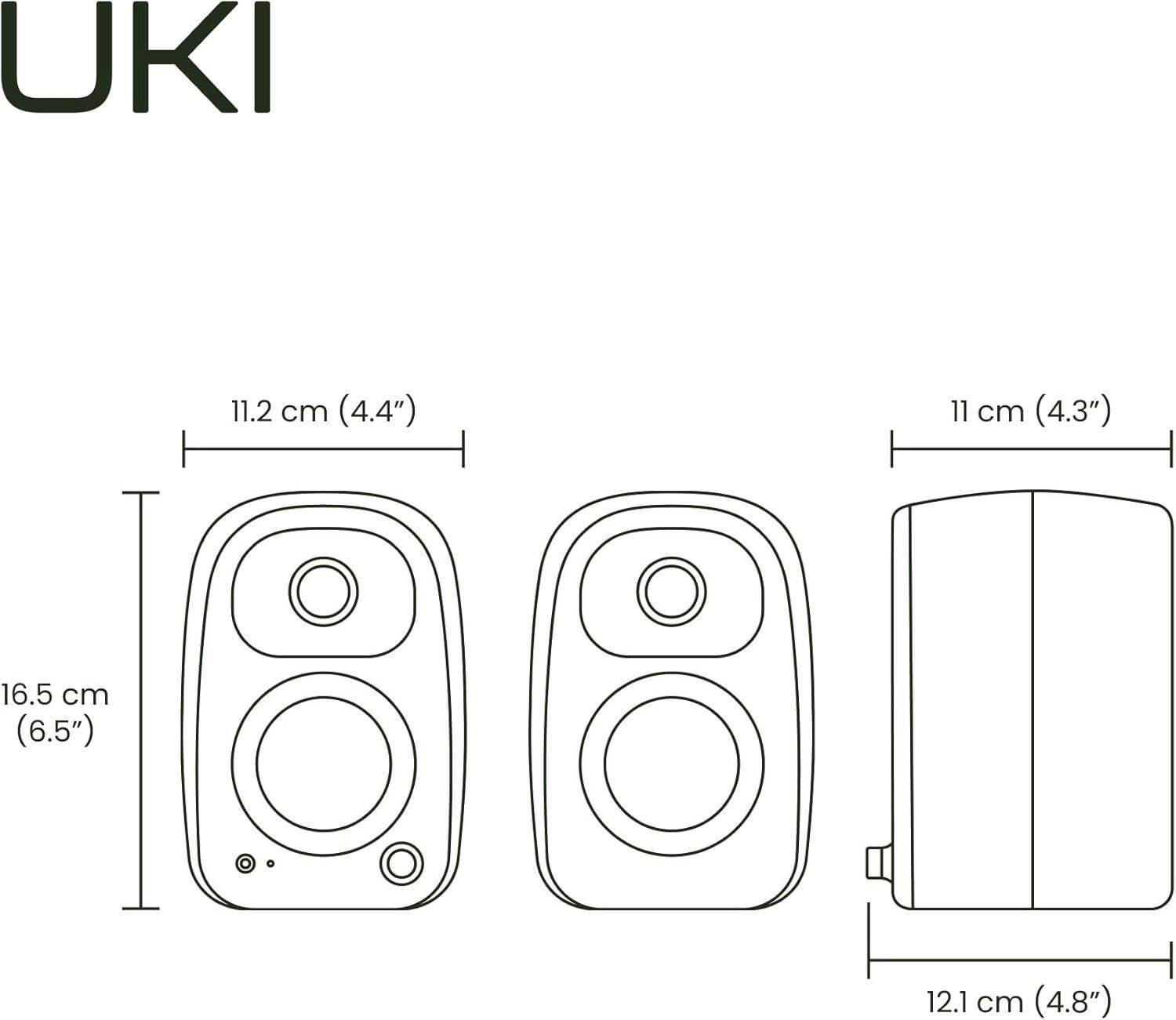 UKI

11.2 cm (4.4")  
11 cm (4.3")  
16.5 cm (6.5")  
12.1 cm (4.8")