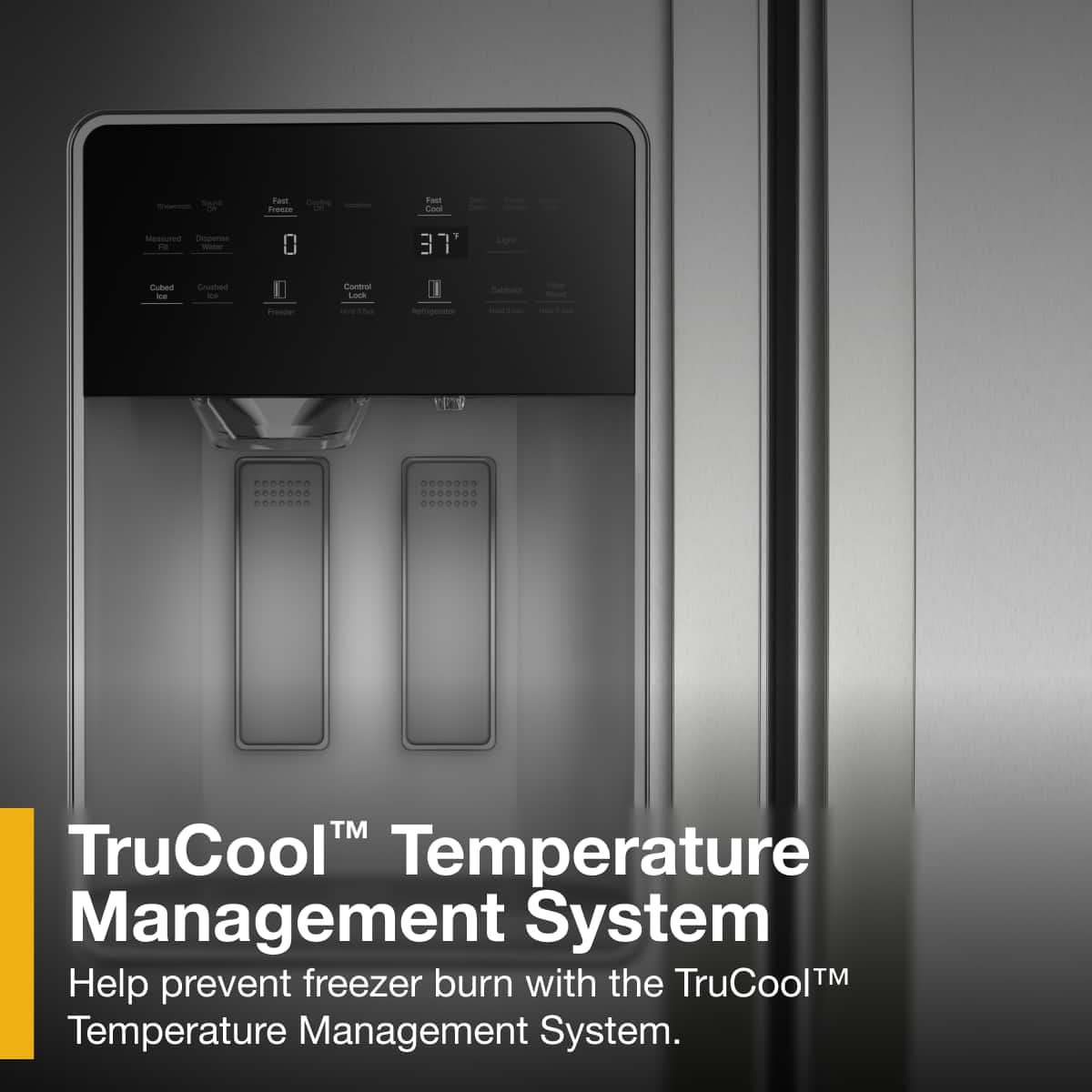 Alt View 2. Whirlpool - 21 Cu. Ft. Side-by-Side Counter-Depth Refrigerator with TruCool System - Fingerprint-Resistant Stainless Finish.