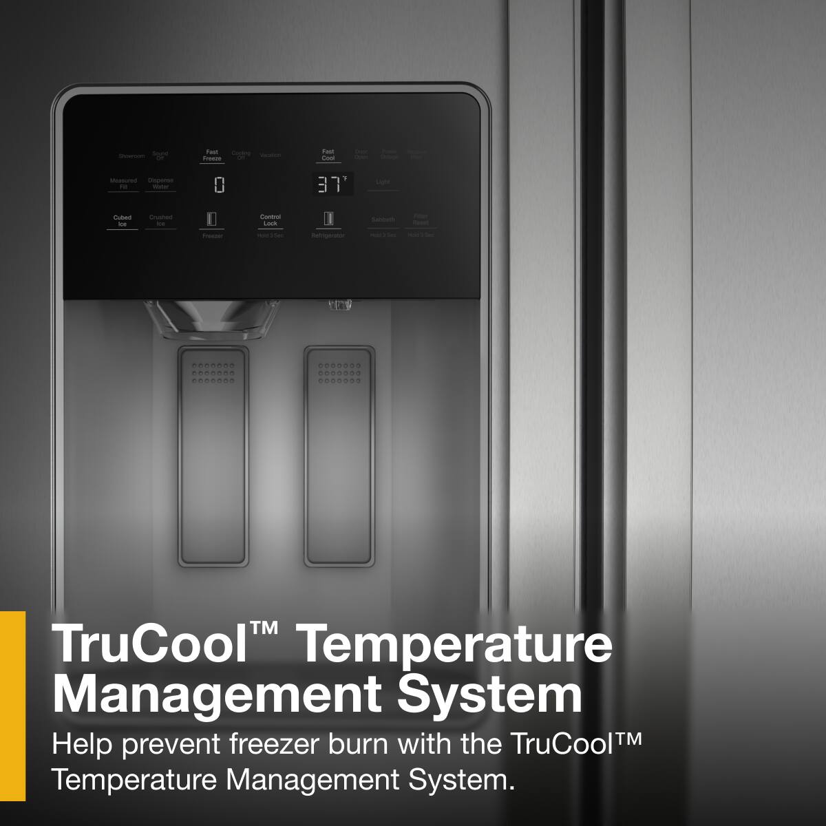 Alt View 2. Whirlpool - 21 Cu. Ft. Side-by-Side Counter-Depth Refrigerator with TruCool System - Fingerprint-Resistant Stainless Finish.