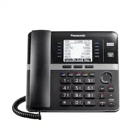 Panasonic - Corded 4-Line Office Phone Base Station- KX-TGW420 - Black