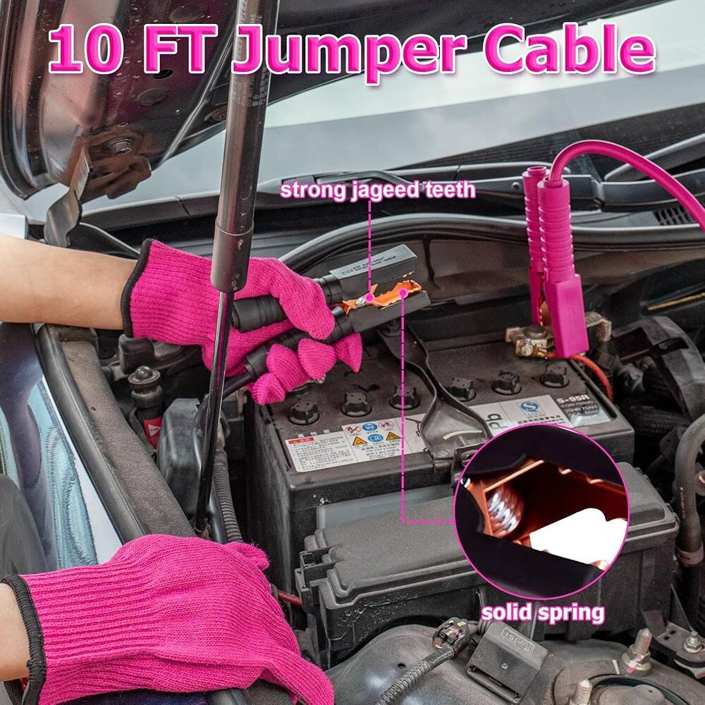 10 FT Jumper Cable

- strong jagged teeth
- solid spring