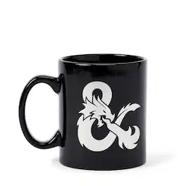 Just Funky - Dungeons & Dragons Ceramic Ampersand Logo Mug - 16-Ounces - Black