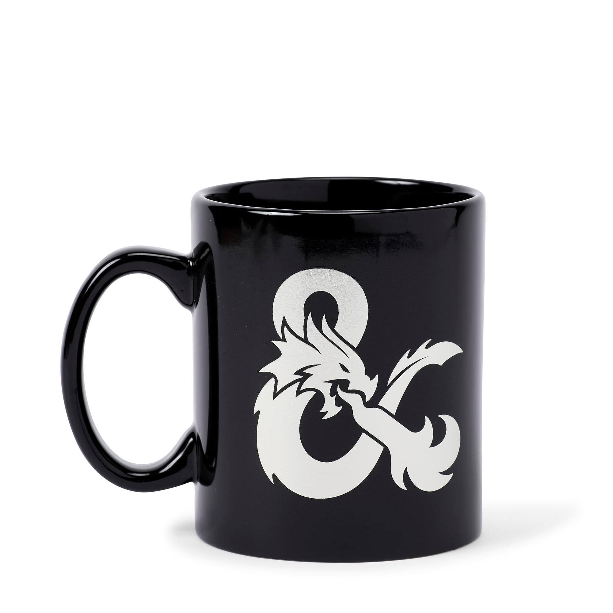 Front. Just Funky - Dungeons & Dragons Black Ceramic Ampersand Logo Mug - 16-Ounces - Black.