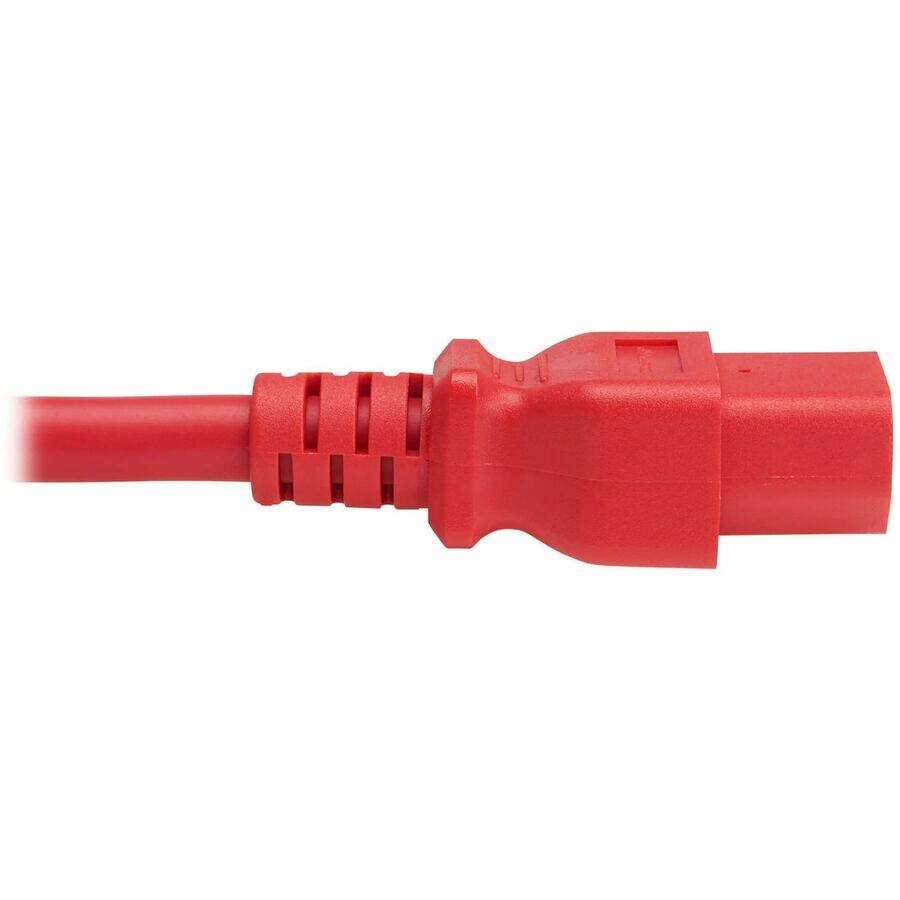 Alt View 5. Tripp Lite - Eaton Tripp Lite Series Power Cord, C20 to C21 - Heavy-Duty, 20A, 250V, 12 AWG, 5 ft. (1.5 m), Red - For Network Switch - Red.