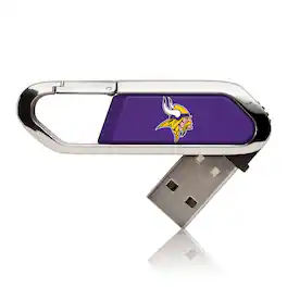 Keyscaper - Minnesota Vikings Solid Clip USB Flash Drive-16 GB USB-C - Multicolor