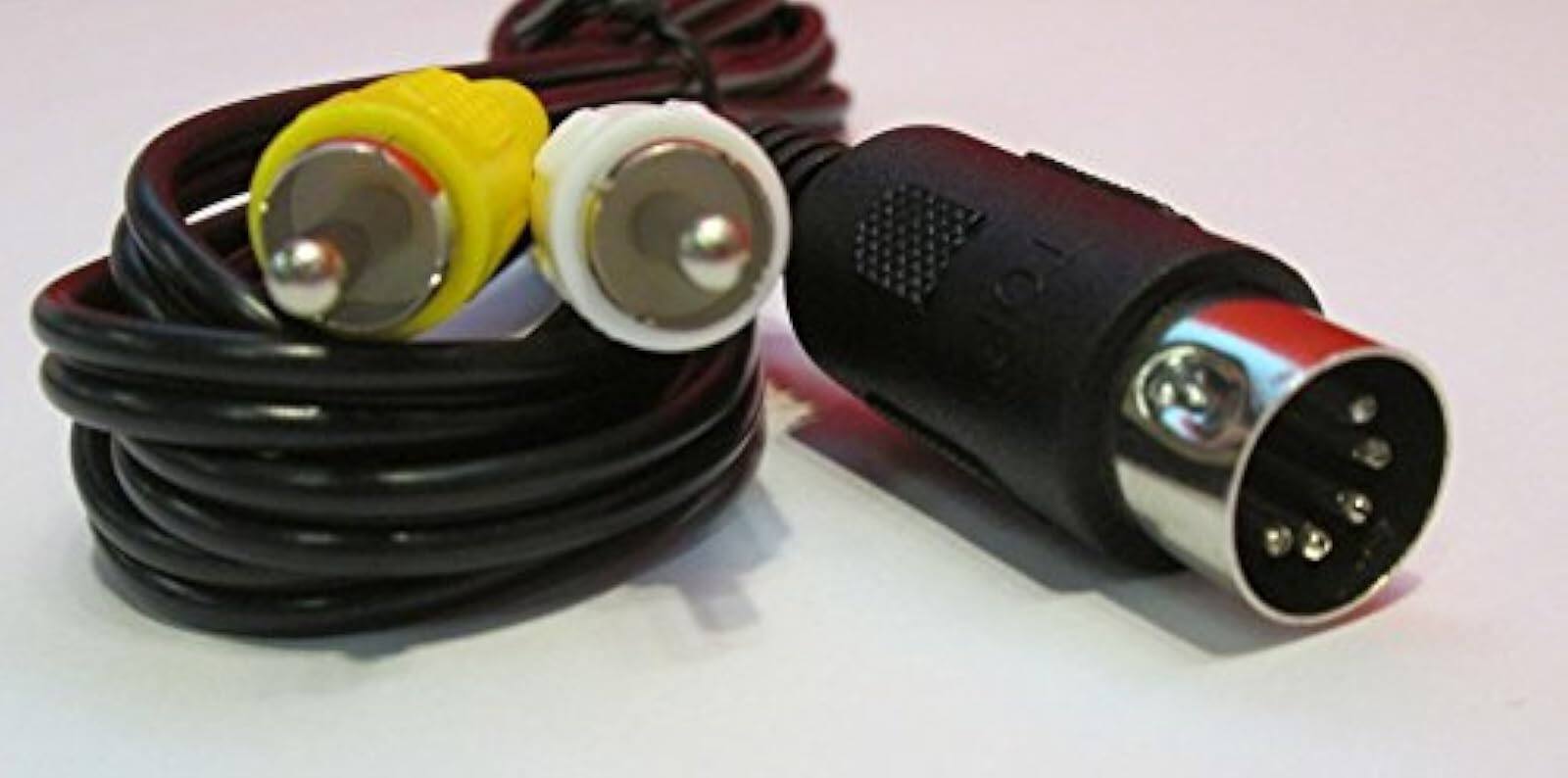 Alt View 1. Mars Devices - Composite AV Cable For Sega Genesis By Mars Devices - Black.