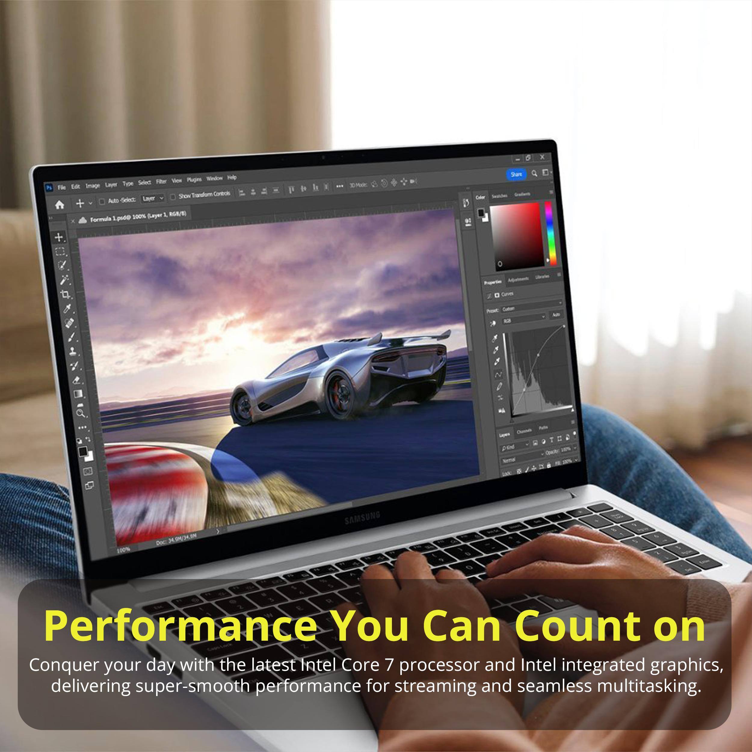 Performance You Can Count on  
Conquer your day with the latest Intel Core 7 processor and Intel integrated graphics, delivering super-smooth performance for streaming and seamless multitasking.