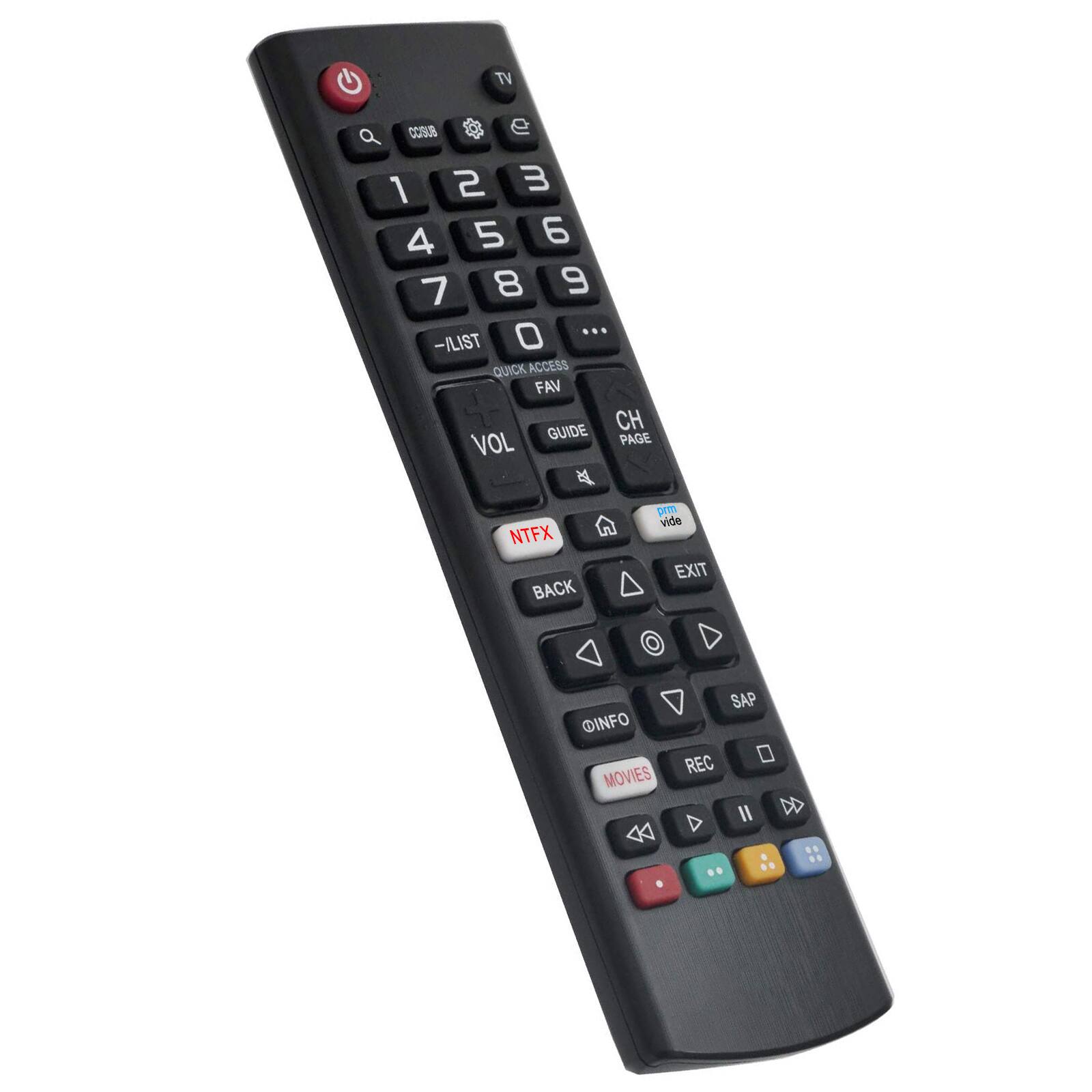 TV COSUB e Q 1 2 3 4 5 6 7 8 9 ... -ILIST O QUICK ACCESS FAV GUIDE CH VOL PAGE A prm vide NTFX EXIT BACK INFO MOVIES < SAP REC II