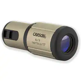 Carson - CloseUp 6x 18mm Pocket Monocular with Carabiner Clip