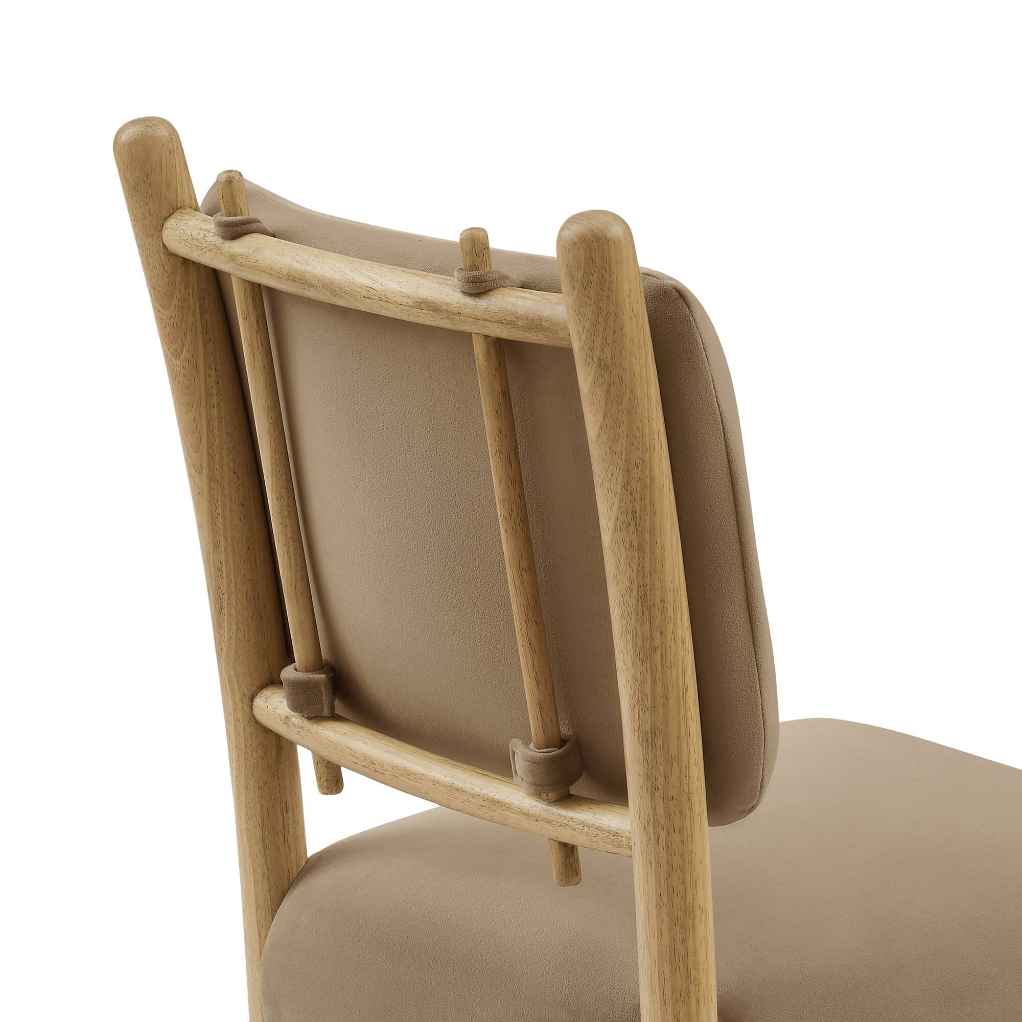 Alt View 6. Modway - Mauden Performance Velvet Dining Side Chairs Set of 2 by Modway - Taupe.