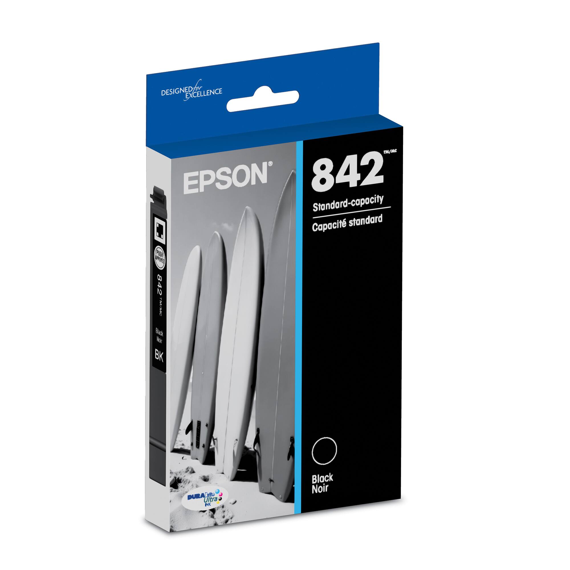 DESIGNED for EXCELLENCE

DVK/ AC EPSON 842 Standard-capacity Capacité standard 13699 POSH 842 TM-ME Black BK

DURALITO Ultra , NY

Black Noir