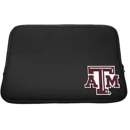 Front. OTM Essentials - Black Texas A&M Aggies Logo Soft Sleeve Laptop Case - 16" - Black.