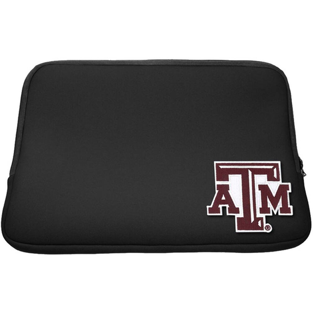 Front. OTM Essentials - Black Texas A&M Aggies Logo Soft Sleeve Laptop Case - 16" - Black.