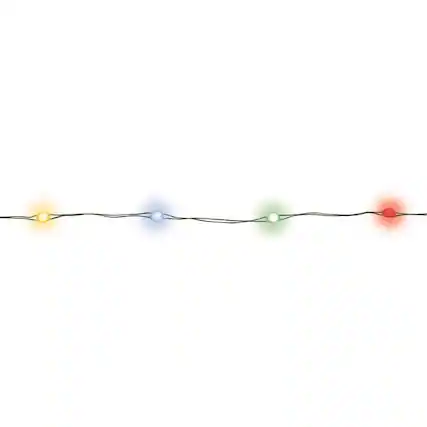 Front. Celebrations - LED Micro Dot/Fairy Multicolored 200 ct String Christmas Lights 5.5 ft. - Multicolored.