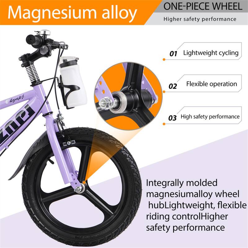 Magnesium alloy ONE-PIECE WHEEL  
Higher safety performance  

01 Lightweight cycling  
02 Flexible operation  
03 High safety performance  

Integrally molded magnesium alloy wheel hub  
Lightweight, flexible riding control  
Higher safety performance
