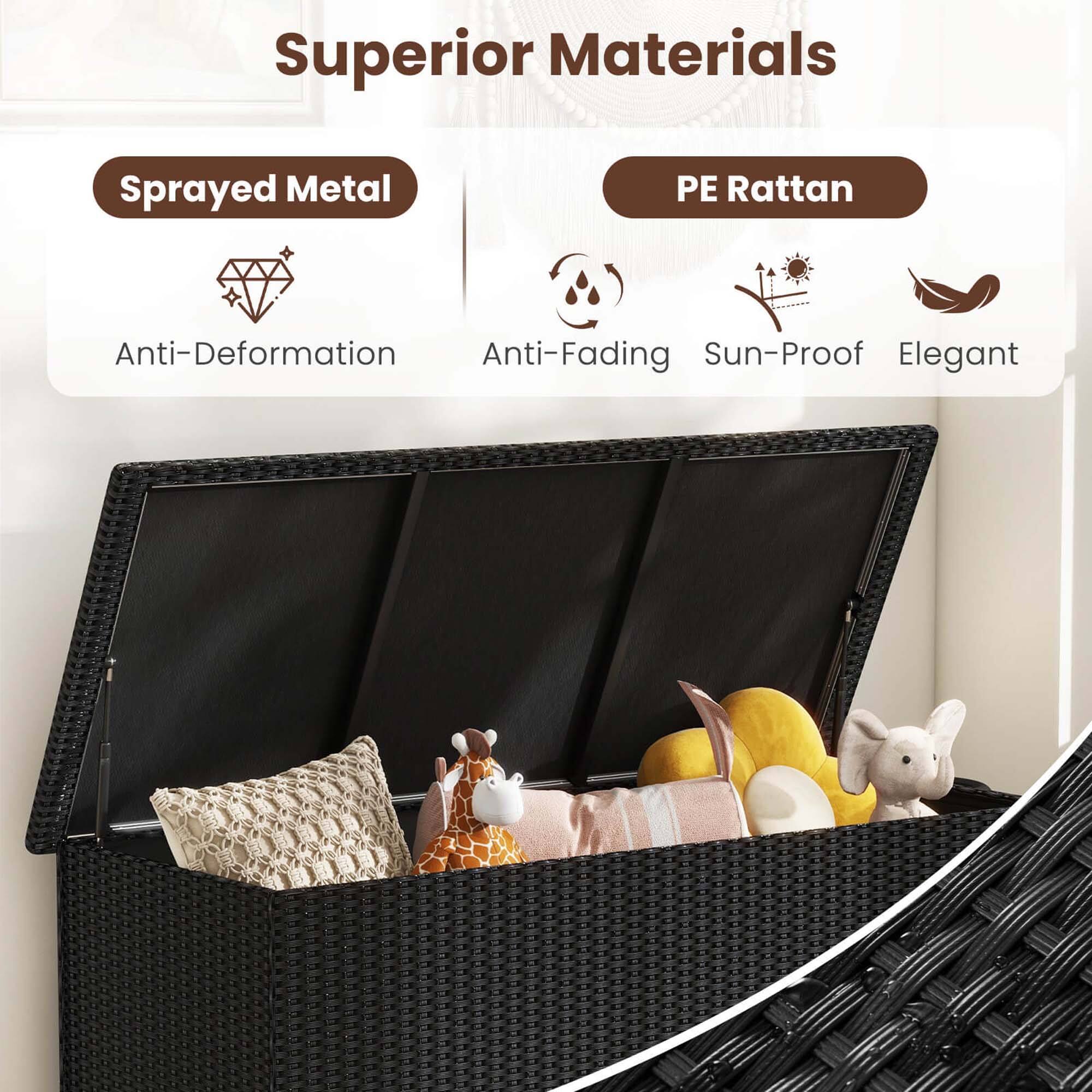 Superior Materials

Sprayed Metal
- Anti-Deformation

PE Rattan
- Anti-Fading
- Sun-Proof
- Elegant