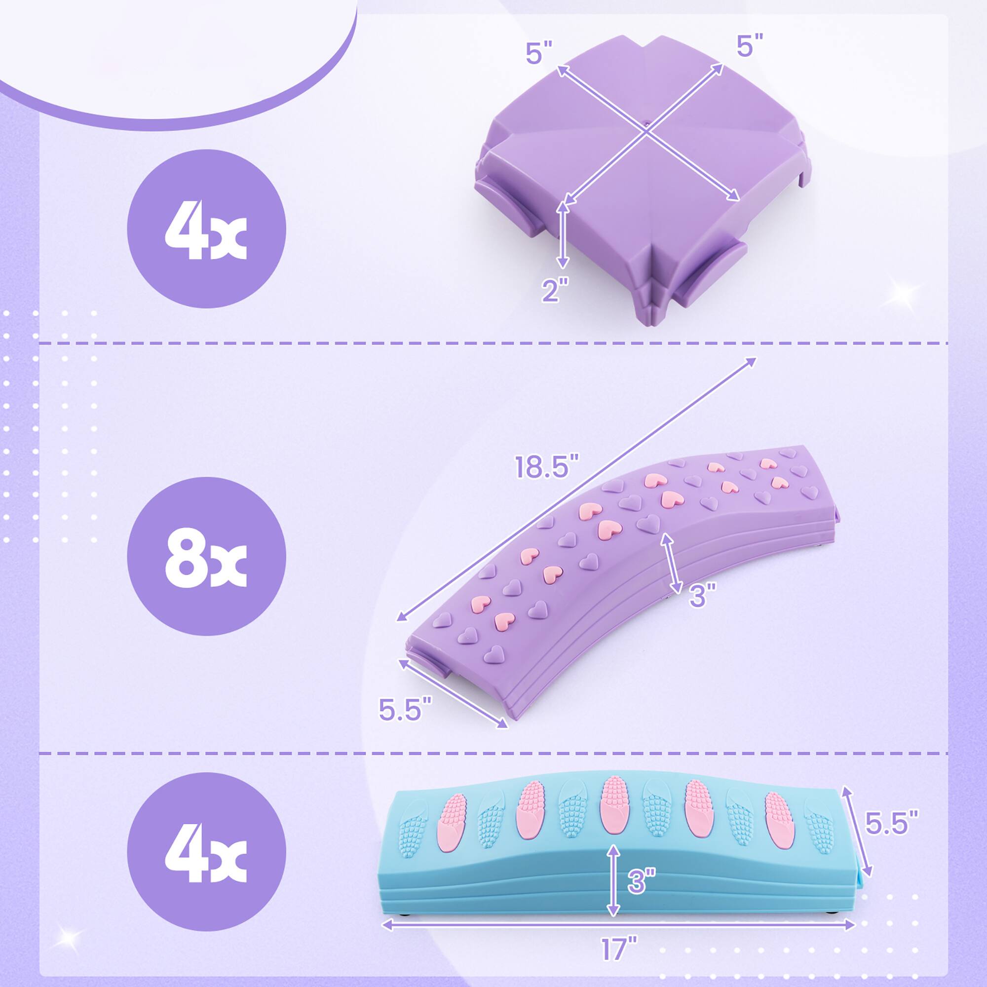 5" 5" 4x 2" 18.5" 8x 3" 5.5" 4x 3" 5.5" 17"