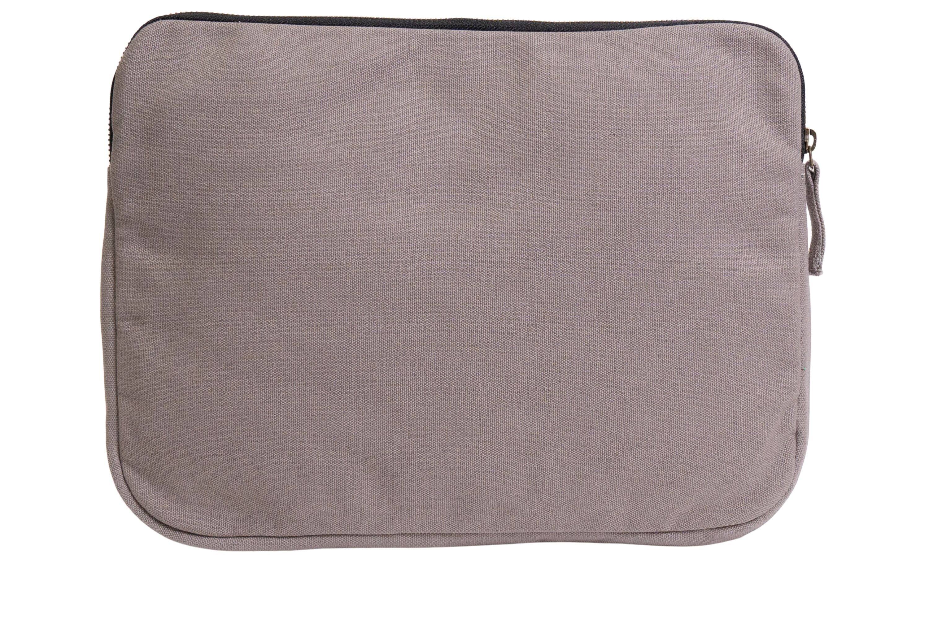 Back. Terra Thread - Organic Cotton Laptop Sleeve 13 inches - Cloud Grey.