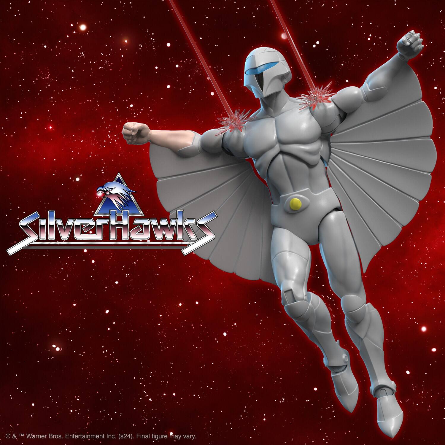 Sure, here is the corrected and grouped text from the image:

---

**SilverHawks**

© & ™ Warner Bros. Entertainment Inc. (s24). Final figure may vary.

---