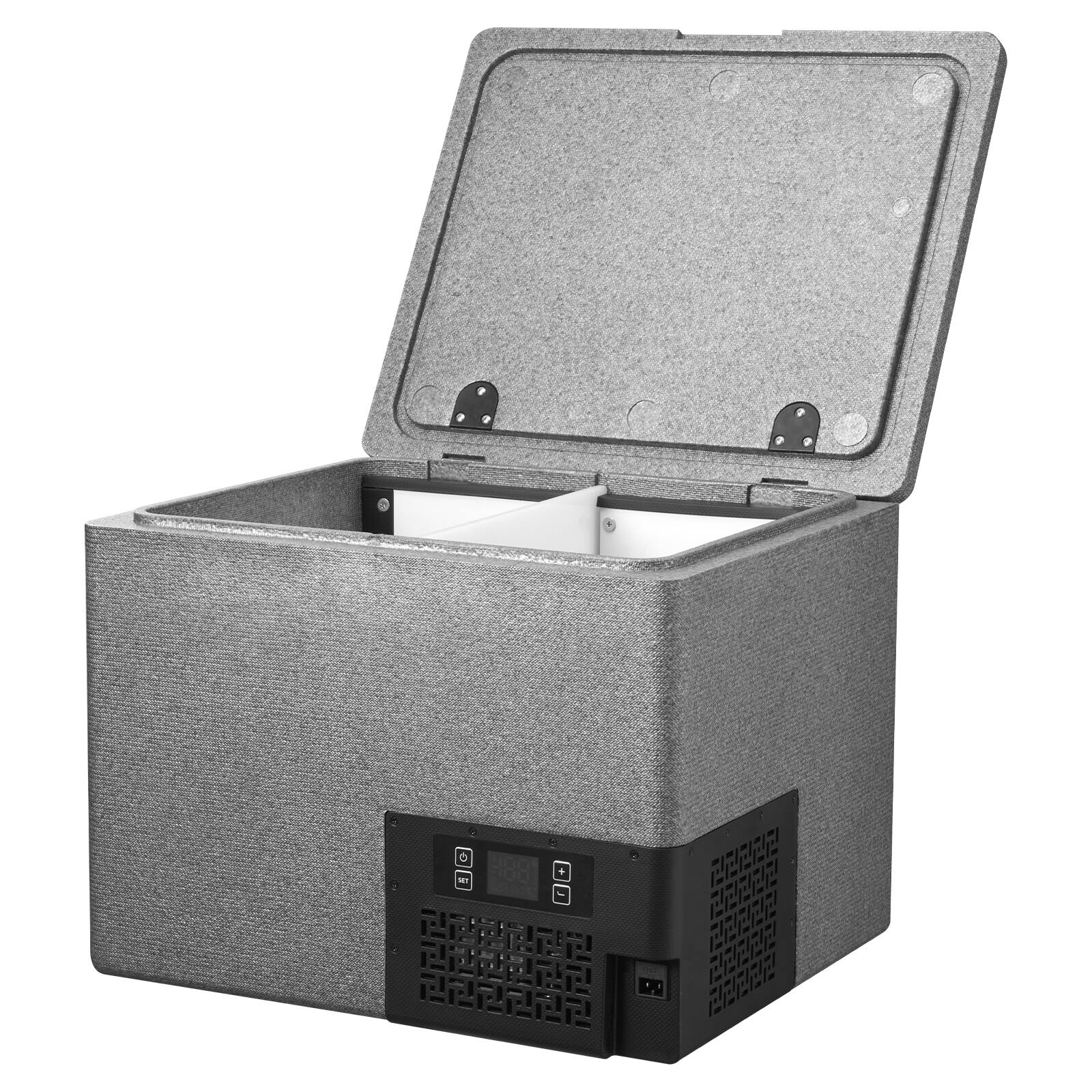 Alt View 5. VEVOR - 12 Volt Refrigerator, 42.3 QT/ 40L Car Fridge, Portable Ultra-Light EPP Freezer, APP Control Electric Compressor - Grey.