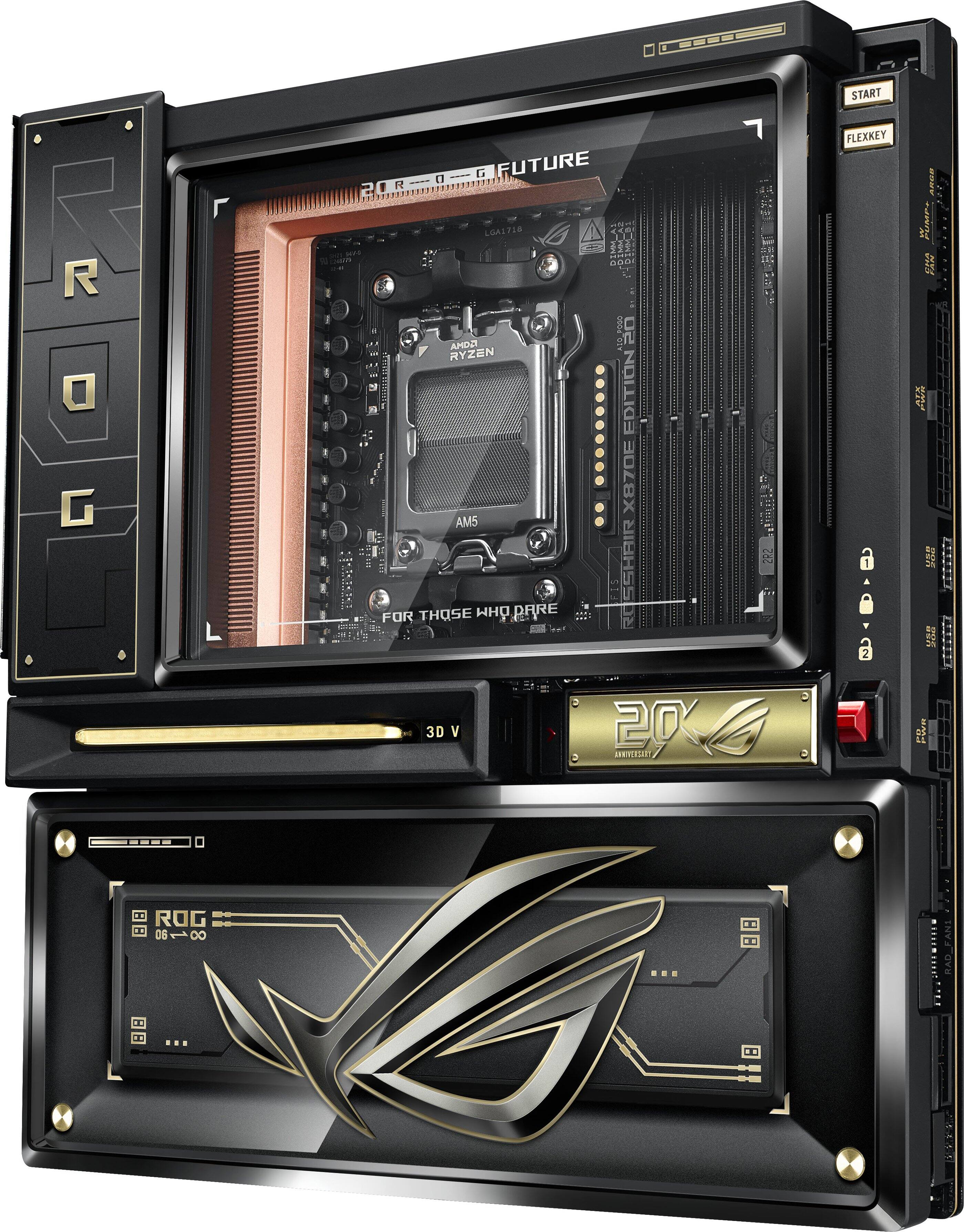 START ROG FUTURE OR-0-G d 51 LOA17IN m nud AHD ASO_POSO 20 RYZEN EDITION X870E AM5 SSHAIR THOSE WHO DARE FOR D2 FLEXKEY 1 2 amon : FUMPO DXs AL S Sea 3D V 20 ENYCESAIT I ROG 06-00 FAN