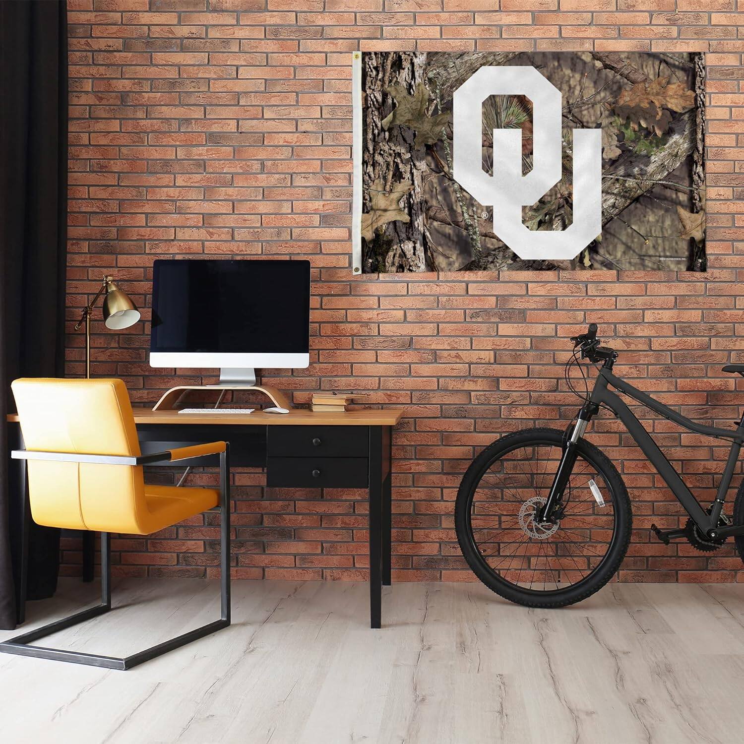 Alt View 1. Rico Industries - Oklahoma Sooners Bold Mossy Oak Camo Design 3x5 Indoor/Outdoor Banner Flag - Multi.