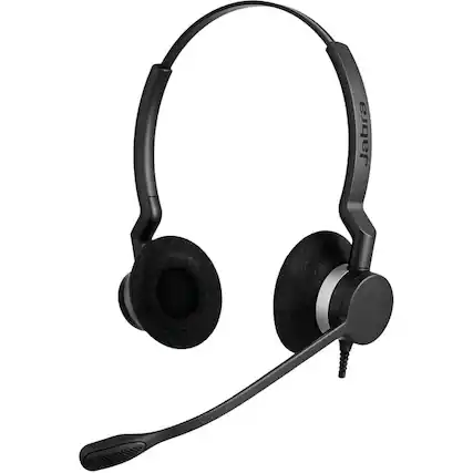 Front. Jabra - Jabra BIZ 2300 QD Duo - Stereo - Quick Disconnect - Wired - Over-the-head - Binaural - Supra-aural - Noise Cancelling - Red.