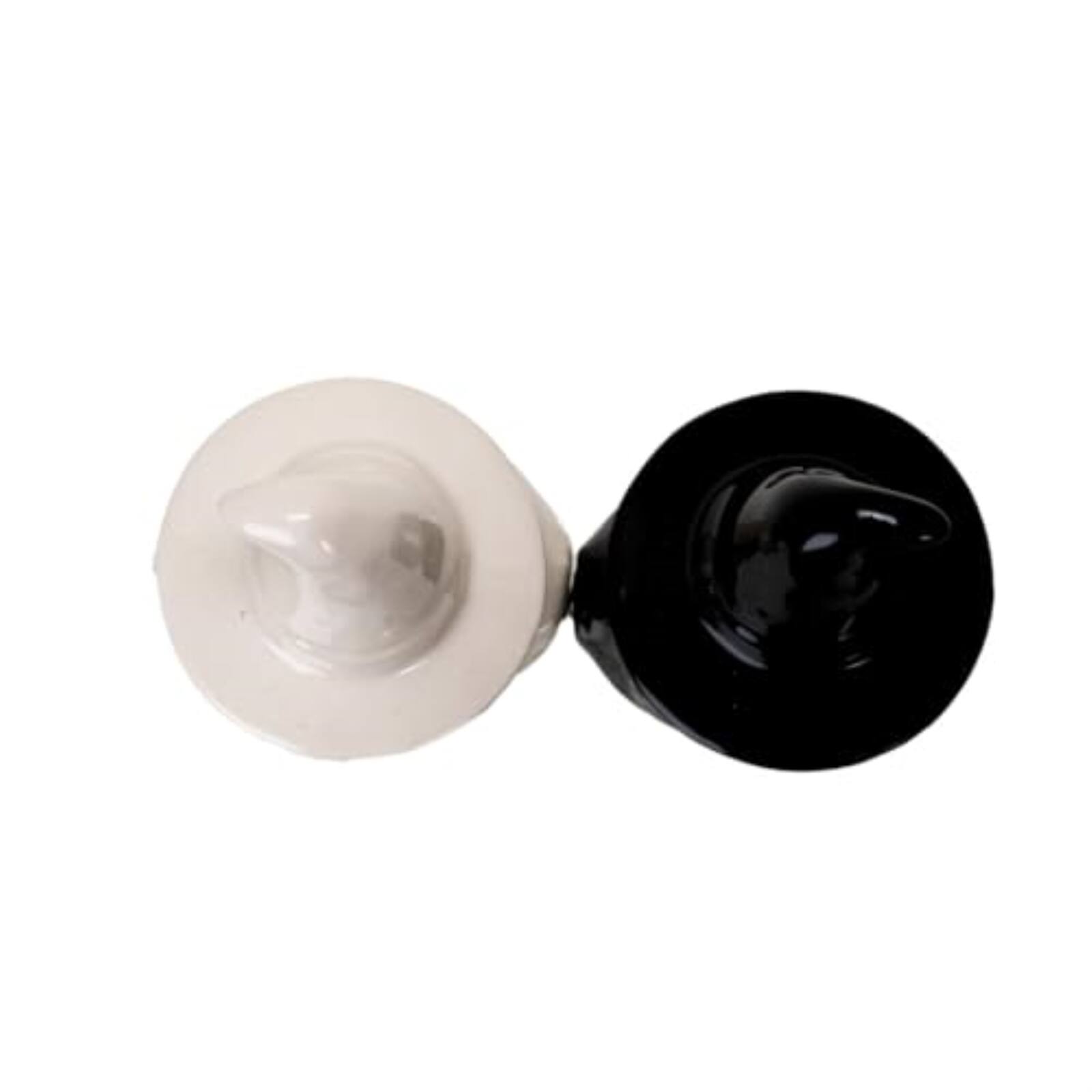 Left. Pacific Trading - Mystical White and Black Ceramic Magnetic Witch Salt and Pepper Shaker Set - Multicolor.