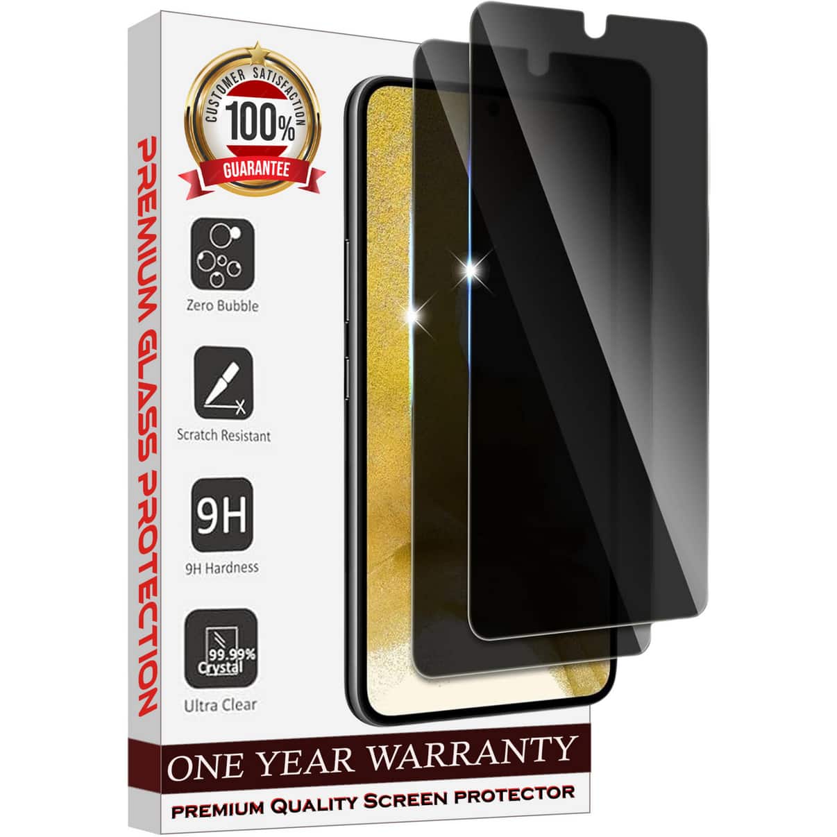 Entronix - Anti-Spy Privacy Screen Protector for Galaxy A35 - 2-Pack - Transparent