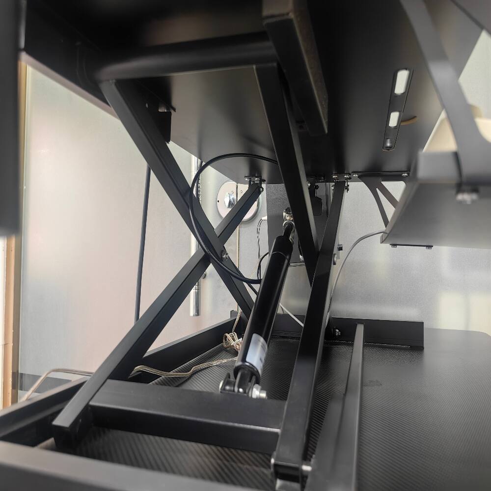 Alt View 9. Loheer - Loheer 32 Inch Standing Desk Converter Black Sit to Stand Riser Dual Monitor Adjustable Workstation - Black.