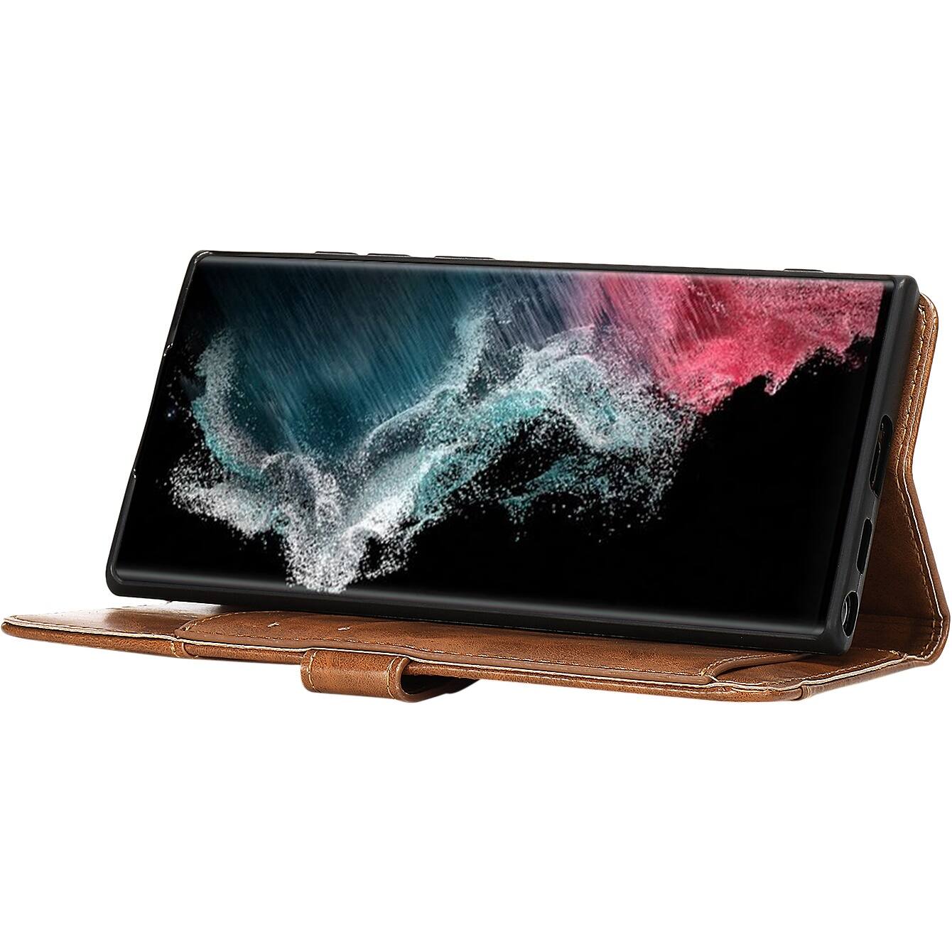 Alt View 15. SaharaCase - Folio Wallet Case for Samsung Galaxy S23+ - Brown.