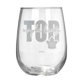 Great American Products - Toronto Maple Leafs Etched 17oz. City Stemless Wine Glass - Multicolor