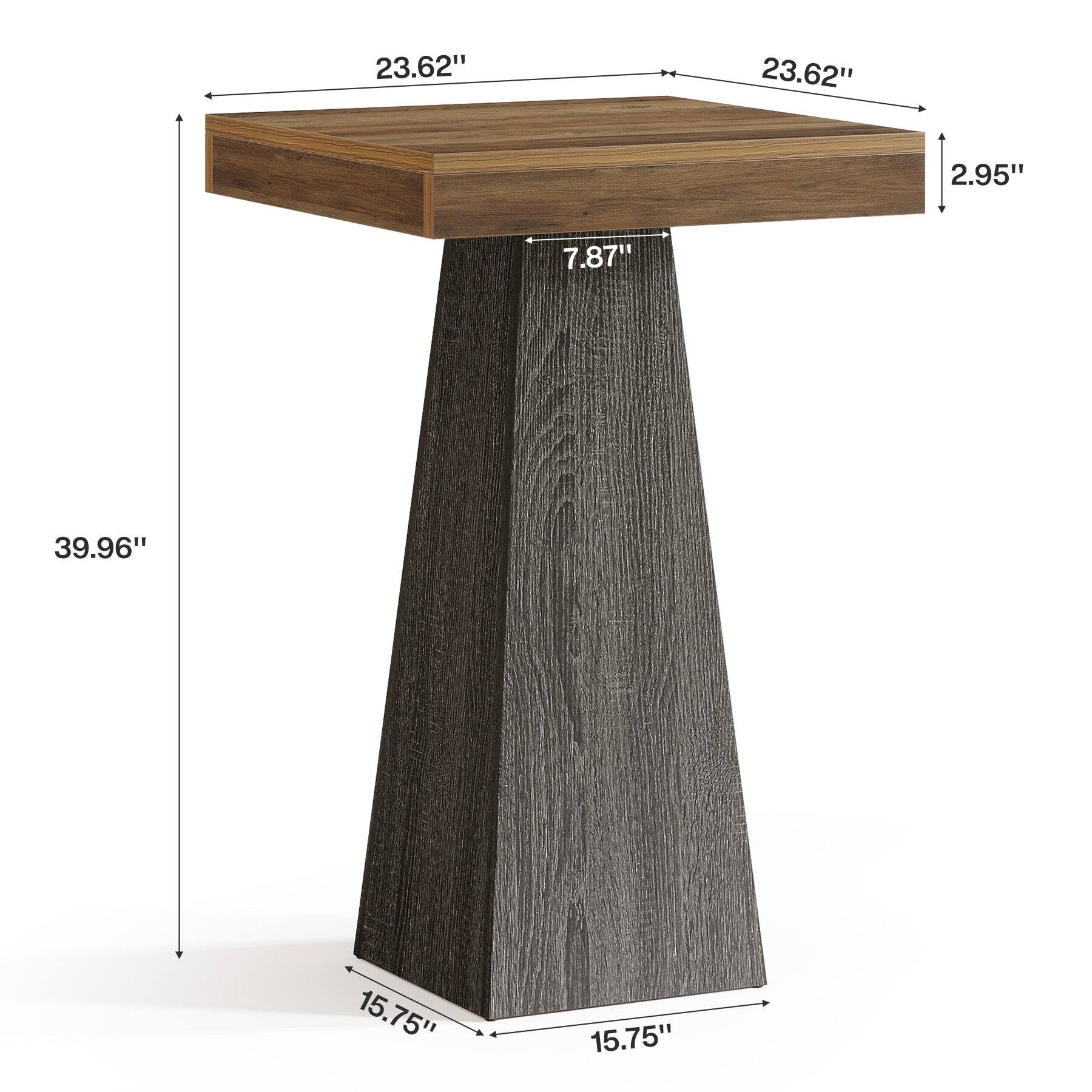 Tribesigns Bar Table with Engineered Wood Construction and Square Top ...