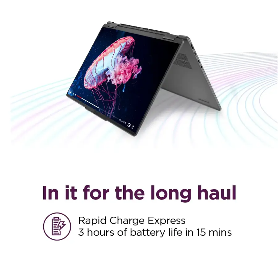 In it for the long haul, Rapid Charge Express: 3 hours of battery life in 15 mins.