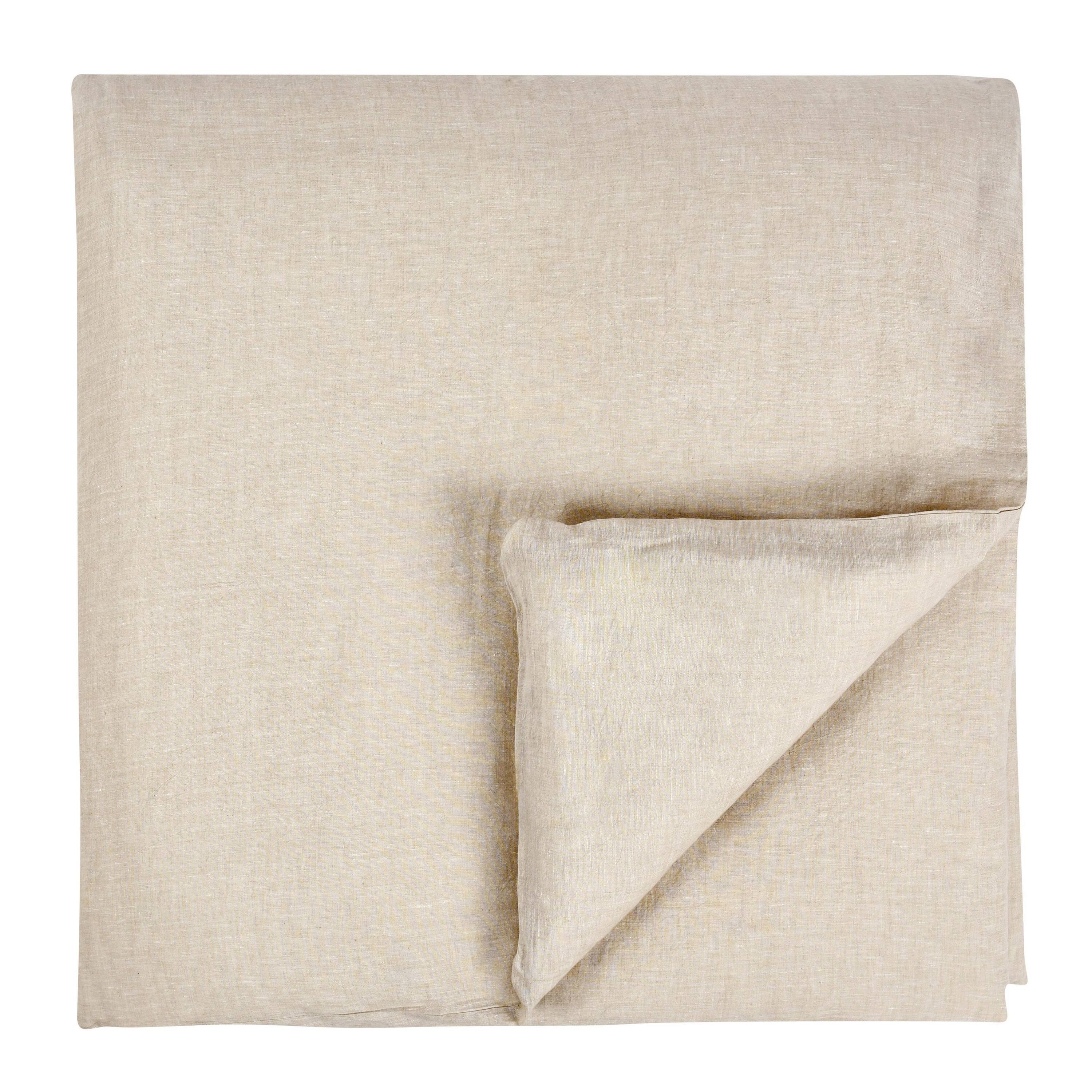 Front. Manhattan Lane - Savi King Size Duvet Cover, Hand Stitched,  Cotton Linen and Cashmere - Beige.